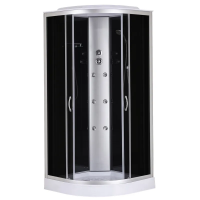Душовий бокс STRONG SBH-02-GR-90x90x215/SATIN/гідромасаж/низький піддон(MI6891)